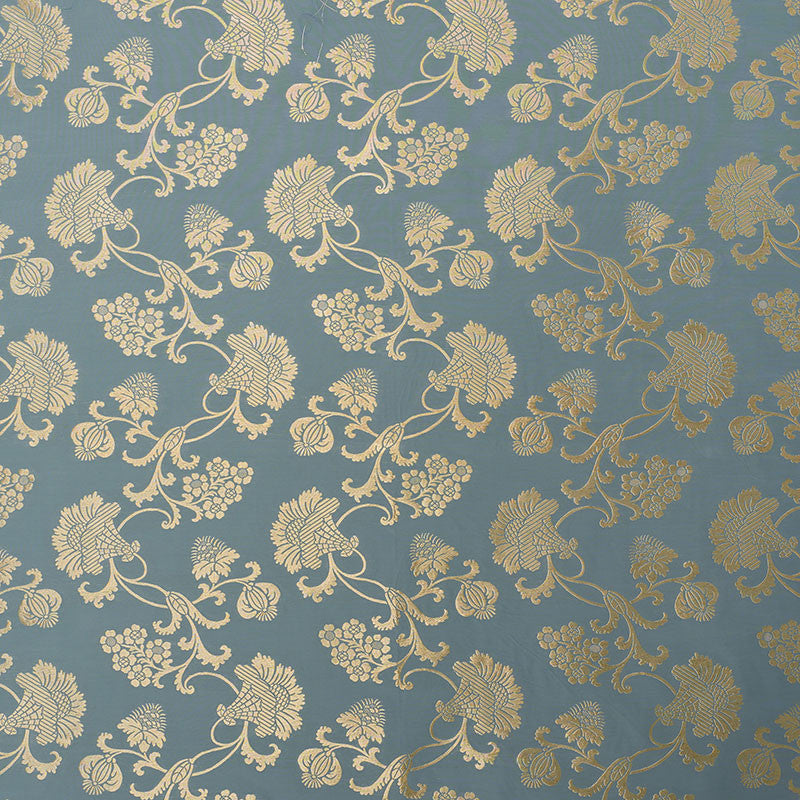 Margaux Ciel Shimmer 71842 by Schumacher Fabric Schumacher-Classics 42% Cotton, 38% Lurex, 20% Silk - Horizontal: 32 and Vertical: VERT 49 51 - Fabric Carolina -