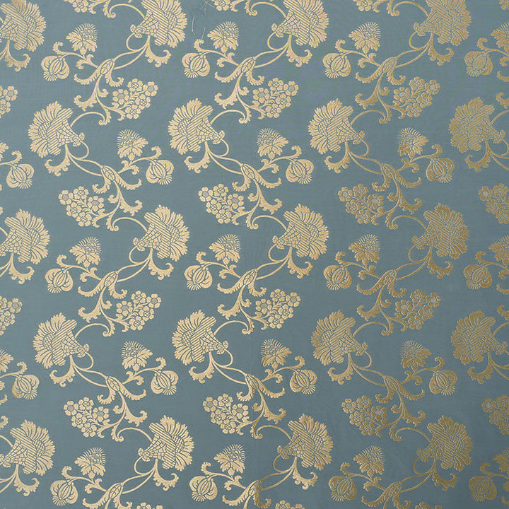 Margaux Ciel Shimmer 71842 by Schumacher Designer Fabric Schumacher-Classics 42% Cotton, 38% Lurex, 20% Silk - Horizontal: 32 and Vertical: VERT 49 51 - Swanky Fabrics -