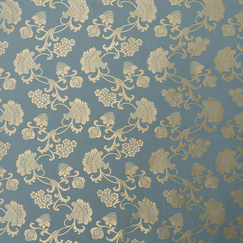 Margaux Ciel Shimmer 71842 by Schumacher Designer Fabric SCHUMACHER CLASSICS II See Sample ITALY - </p><p>Repeat: Horizontal: 32" (81CM) and Vertical: VERT 49" (124CM) 51" (129CM) - Swanky Fabrics -