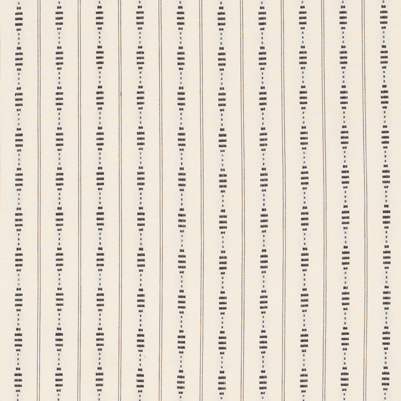 Rania Stripe Black 71900 by Schumacher Designer Fabric Caravanne 100% Cotton - Horizontal: 1.5 and Vertical: 1.5 54 - Swanky Fabrics -