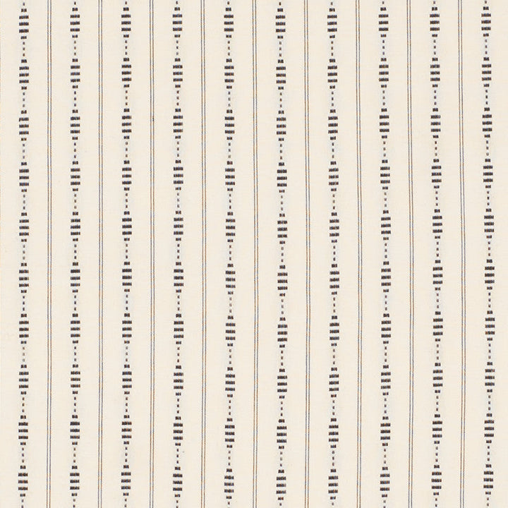 Rania Stripe Black 71900 by Schumacher Designer Fabric Caravanne 100% Cotton - Horizontal: 1.5 and Vertical: 1.5 54 - Swanky Fabrics -