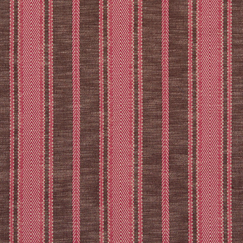 Zina Stripe Berry 71910 by Schumacher Fabric CARAVANNE See Sample INDIA - </p><p>Repeat: Horizontal: 9" (23CM) and Vertical: - 56" (142CM) - Fabric Carolina -