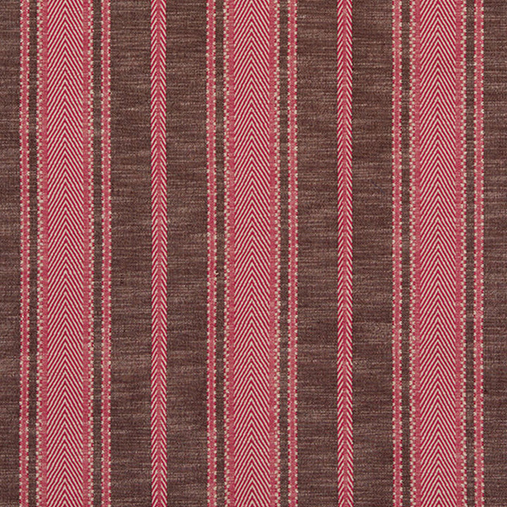 Zina Stripe Berry 71910 by Schumacher Fabric CARAVANNE See Sample INDIA - </p><p>Repeat: Horizontal: 9" (23CM) and Vertical: - 56" (142CM) - Fabric Carolina -
