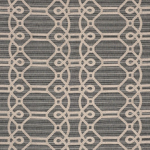 Ziz Embroidery Coal 71931 by Schumacher Fabric