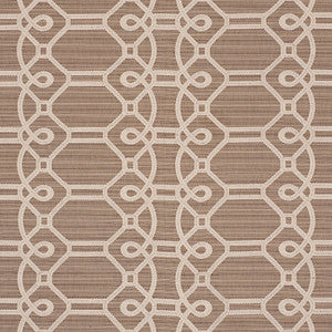 Ziz Embroidery Mocha 71932 by Schumacher Fabric