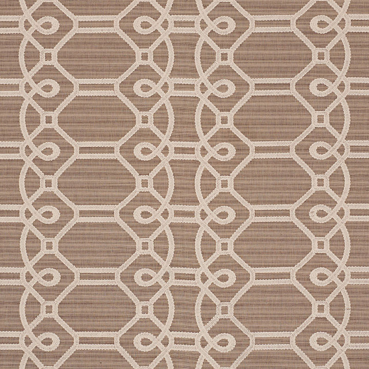 Ziz Embroidery Mocha 71932 by Schumacher Fabric CARAVANNE See Sample INDIA - </p><p>Repeat: Horizontal: 17 1/2" (44CM) and Vertical: 6 1/4" (16CM) 53 1/4" (135CM) - Fabric Carolina -