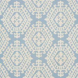 Omar Embroidery Sky 71945 by Schumacher Fabric
