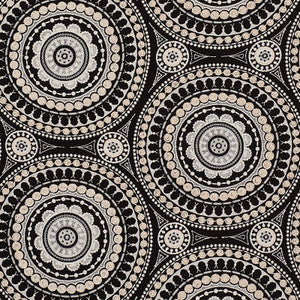 Idris Embroidery Black & Ivory 71953 by Schumacher Fabric