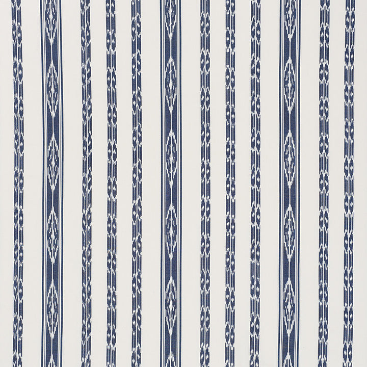 Mariam Ikat Navy 71980 by Schumacher Fabric Caravanne 100% Cotton - Horizontal: 13.5 and Vertical: 8 54 - Fabric Carolina -