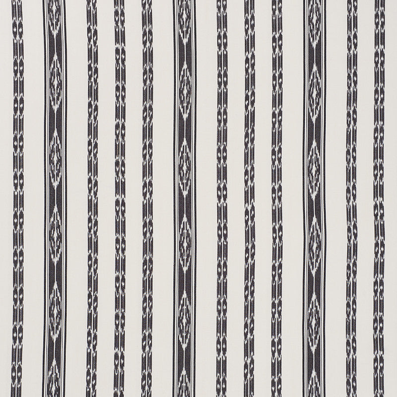Mariam Ikat Black 71982 by Schumacher Fabric Caravanne 100% Cotton - Horizontal: 13.5 and Vertical: 8 54 - Fabric Carolina -