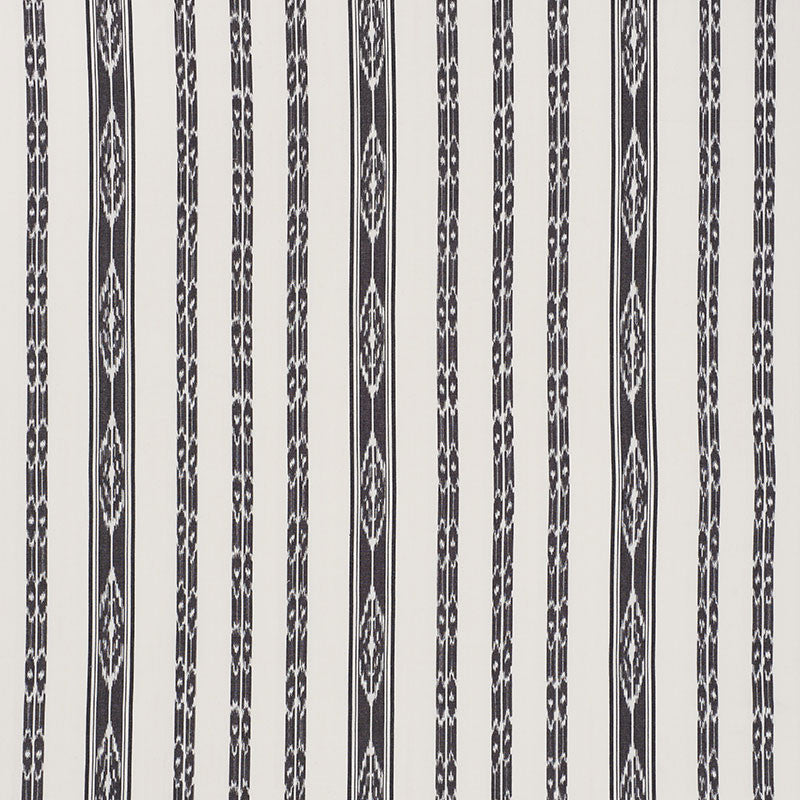Mariam Ikat Black 71982 by Schumacher Fabric CARAVANNE COTTON 100% INDIA </p><p>Repeat: Horizontal: 13 1/2" (34CM) and Vertical: 8" (20CM) 54 - Fabric Carolina -