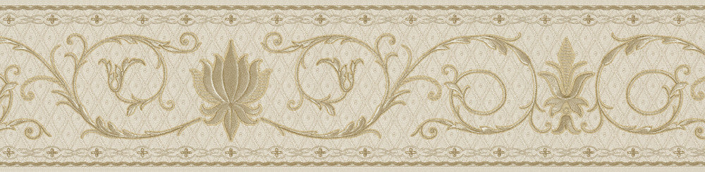 Brown Floral Trail Wallpaper by Lucky Day Super Value Program Covers about 6.7 square feet Canada Unpasted Frame the room with this lovely border 5.375-in by 15-ft long roll - Fabric Carolina -