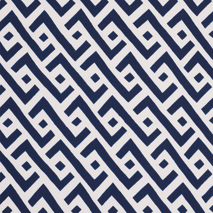 Safari Blue 72040 by Schumacher Designer Fabric Miles-Redd 96% Linen, 4% Viscose - Horizontal: 26 and Vertical: 11.5 52 - Swanky Fabrics -