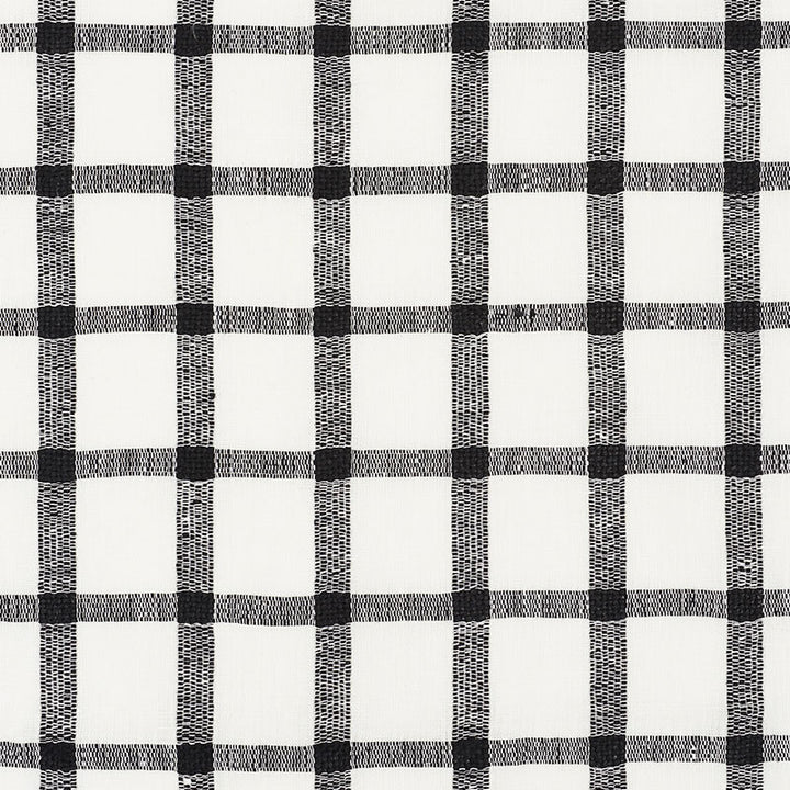 Pauline Check Casement Blackwork 72070 by Schumacher Fabric VOGUE LIVING LINEN 100% INDIA </p><p>Repeat: Horizontal: 2" (5CM) and Vertical: 2" (5CM) 53 - Fabric Carolina -