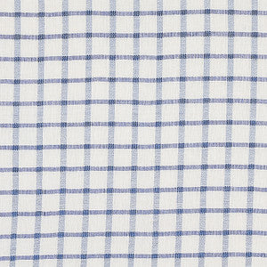 Pauline Check Casement Blue 72075 by Schumacher Fabric