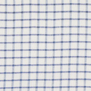 Pauline Check Casement Blue 72075 by Schumacher Fabric