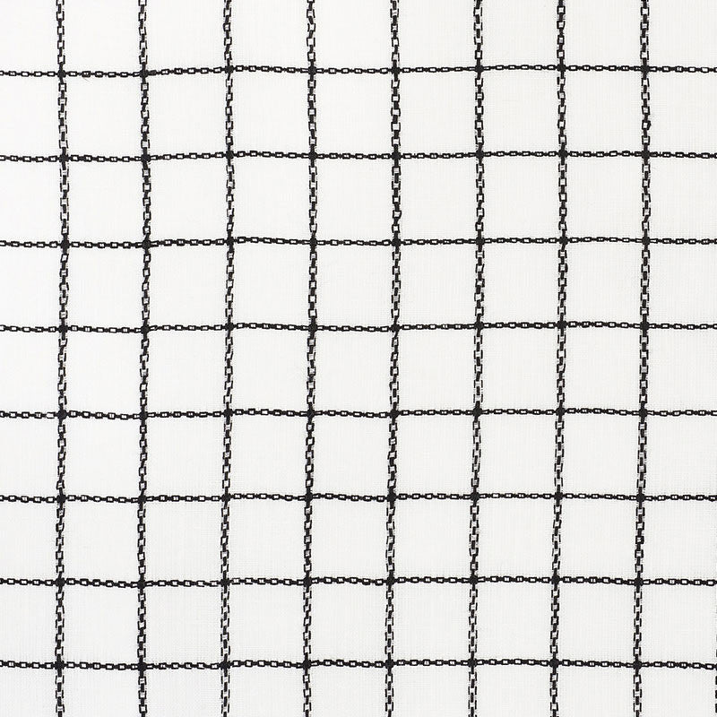 Agnes Sheer Blackwork 72082 by Schumacher Fabric VOGUE LIVING LINEN 100% INDIA </p><p>Repeat: Horizontal: 1 1/4" (3CM) and Vertical: 1 1/4" (3CM) 55 - Fabric Carolina -