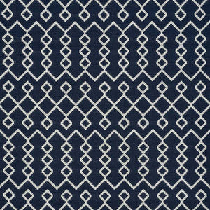 Bricolette Navy 72110 by Schumacher Fabric