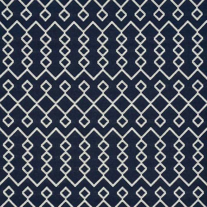 Bricolette Navy 72110 by Schumacher Fabric ESSENTIALS: MID-SCALE UPHOLSTERY COTTON 78% POLYESTER 19% UNITED STATES OF AMERICA WYZENBEEK 30,000 </p><p>Repeat: Horizontal: 1 3/4" (4CM) and Vertical: 9 1/2" (24CM) 54.5 - Fabric Carolina -
