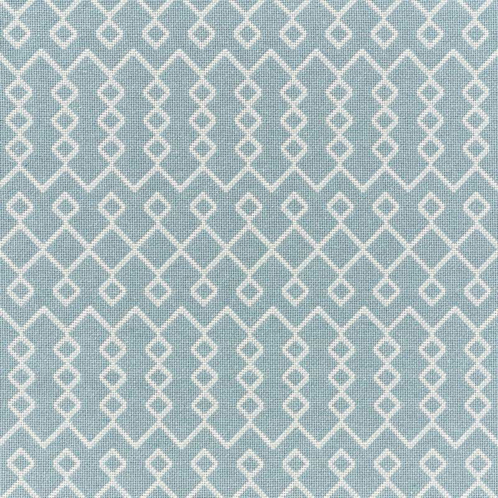 Bricolette Sky 72111 by Schumacher Fabric ESSENTIALS: MID-SCALE UPHOLSTERY See Sample UNITED STATES OF AMERICA - </p><p>Repeat: Horizontal: 1 3/4" (4CM) and Vertical: 9 1/2" (24CM) 54 1/4" (138 CM) - Fabric Carolina -