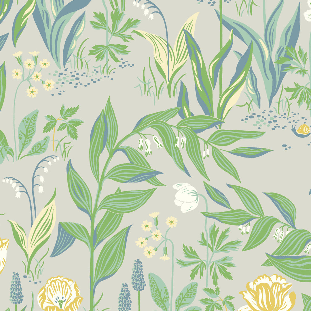 Spring Garden - Leaf Multi by Schumacher Wallcovering