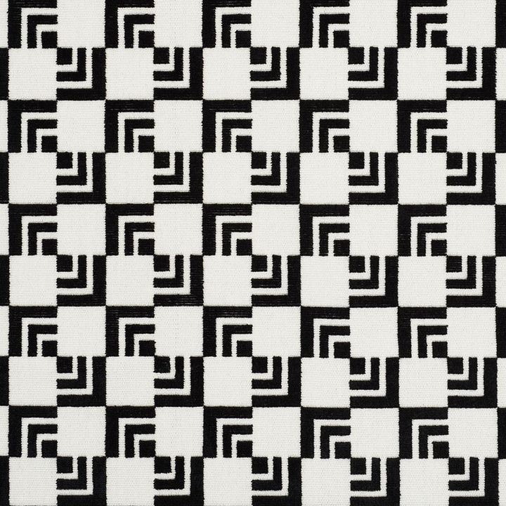 Imperial Hotel Velvet Black 72200 by Schumacher Fabric APPLIED ARCHITECTURE See Sample INDIA - </p><p>Repeat: Horizontal: 2 3/4" (7CM) and Vertical: 2 3/4" (7CM) 55" (140CM) - Fabric Carolina -