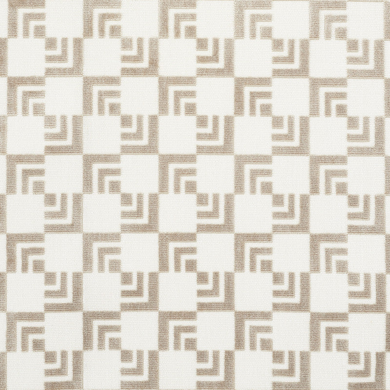 Imperial Hotel Velvet Sand 72202 by Schumacher Fabric Applied-Architecture 50% Cotton, 50% Viscose Martindale 60,000 Horizontal: 2.75 and Vertical: 2.75 55 - Fabric Carolina -
