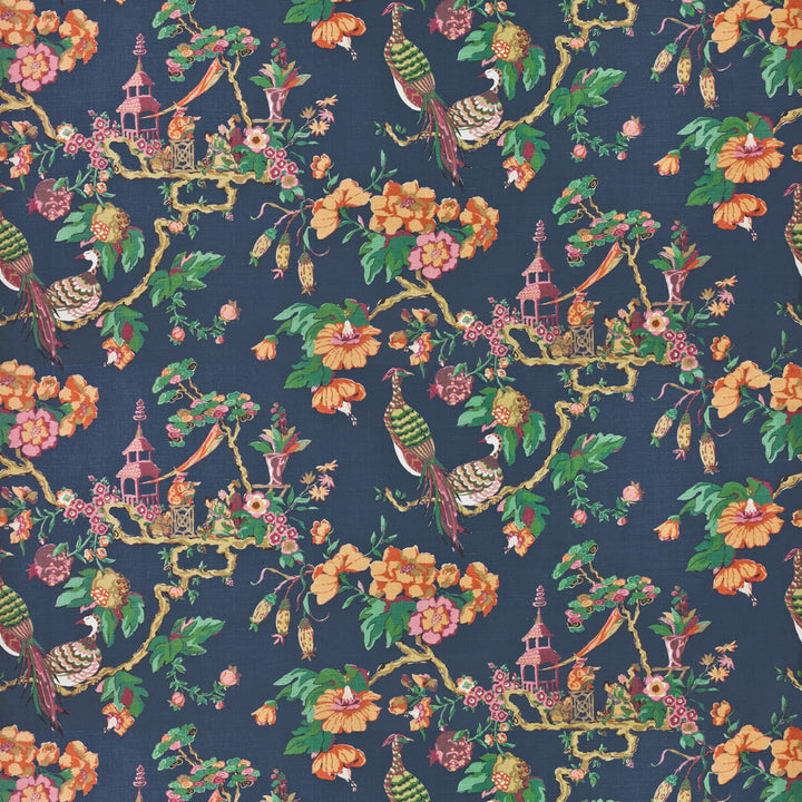 7224-4 Oriental Sage by Bassett Mcnab Fabric BASSETT MCNAB PRINTS 65%LIN 26%COT 9%NYL ENGLAND Horizontal: 54 and Vertical: 25.25 54 in - Fabric Carolina -