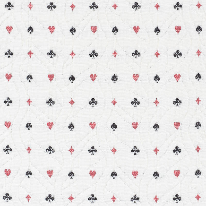 Le Joueur Rouge Et Noir 72270 by Schumacher Fabric Schumacher Fabric Le Joueur Rouge Et Noir 72270Fabric COTTON 100% ITALY </p><p>Repeat: H: HORZ. 1 3/4" (4CM) , V: VERT. 2" (5CM) 54 - Fabric Carolina -