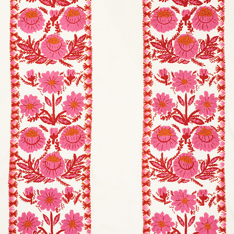 Marguerite Embroidery Blossom 72331 by Schumacher Fabric Once-Upon-A-Time 60% Wool, 40% Linen - Horizontal: 25 and Vertical: 22 54 - Fabric Carolina -