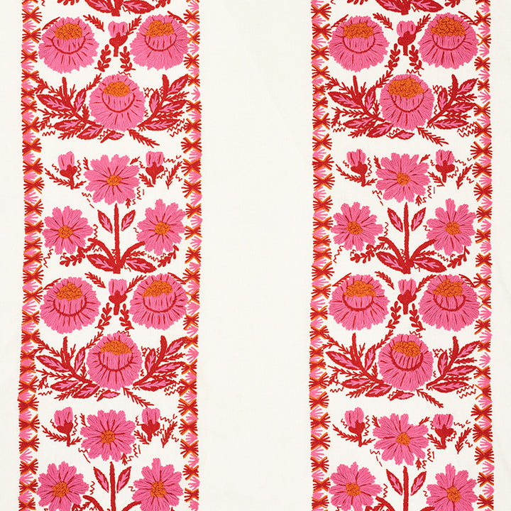 Marguerite Embroidery Blossom 72331 by Schumacher Fabric Once-Upon-A-Time 60% Wool, 40% Linen - Horizontal: 25 and Vertical: 22 54 - Fabric Carolina -