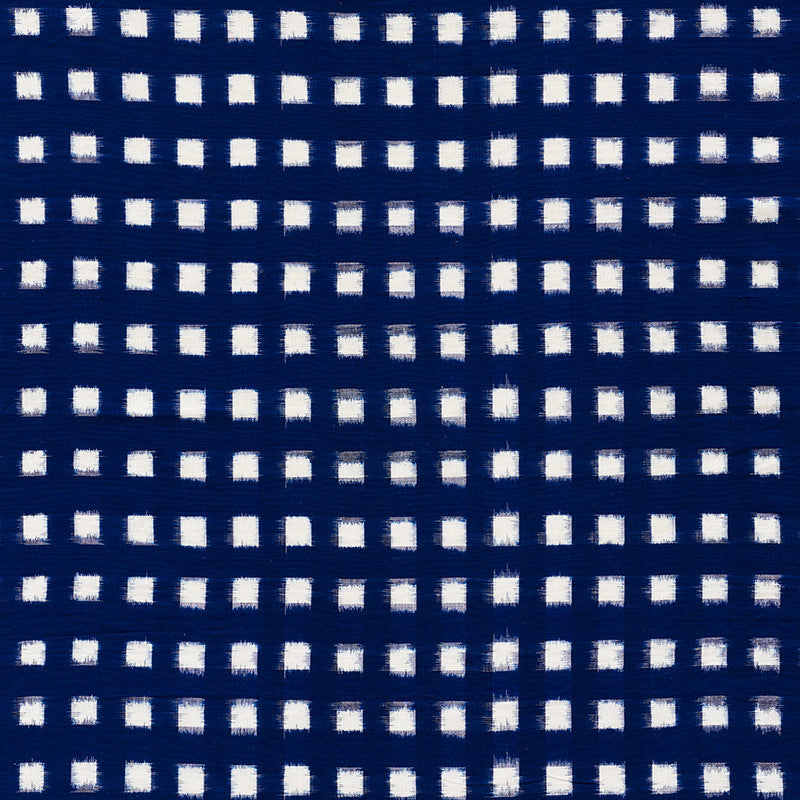 Heiho Ikat Indigo 72350 by Schumacher Designer Fabric Mingei 100% Cotton - Horizontal: 1.5 and Vertical: 1.75 43.5 - Swanky Fabrics -