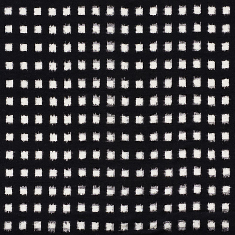 Heiho Ikat Black 72351 by Schumacher Fabric Schumacher Fabric Heiho Ikat Black 72351Fabric COTTON 100% INDIA </p><p>Repeat: H: HORZ. 1 1/2" (3CM) , V: VERT. 1 3/4" (4CM) 43.5 - Fabric Carolina -