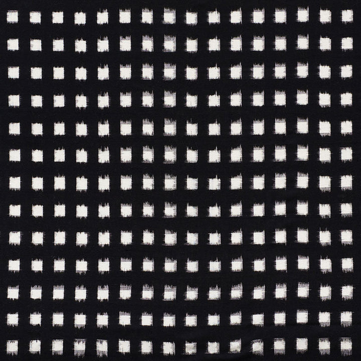Heiho Ikat Black 72351 by Schumacher Designer Fabric MINGEI COTTON 100% INDIA </p><p>Repeat: Horizontal: 1 1/2" (3CM) and Vertical: 1 3/4" (4CM) 43.5 - Swanky Fabrics -