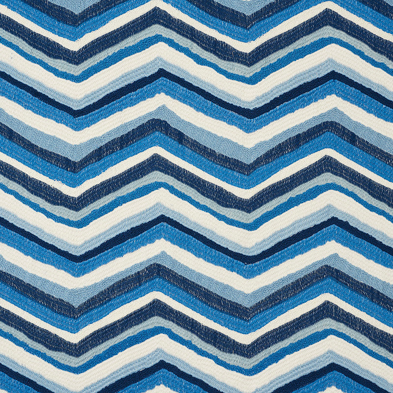 Shasta Embroidery Blue 72471 by Schumacher Fabric Open-Sky 73% Cotton, 27% Polyester Martindale 50,000 Horizontal: 8.5 and Vertical: 7.5 52 - Fabric Carolina -