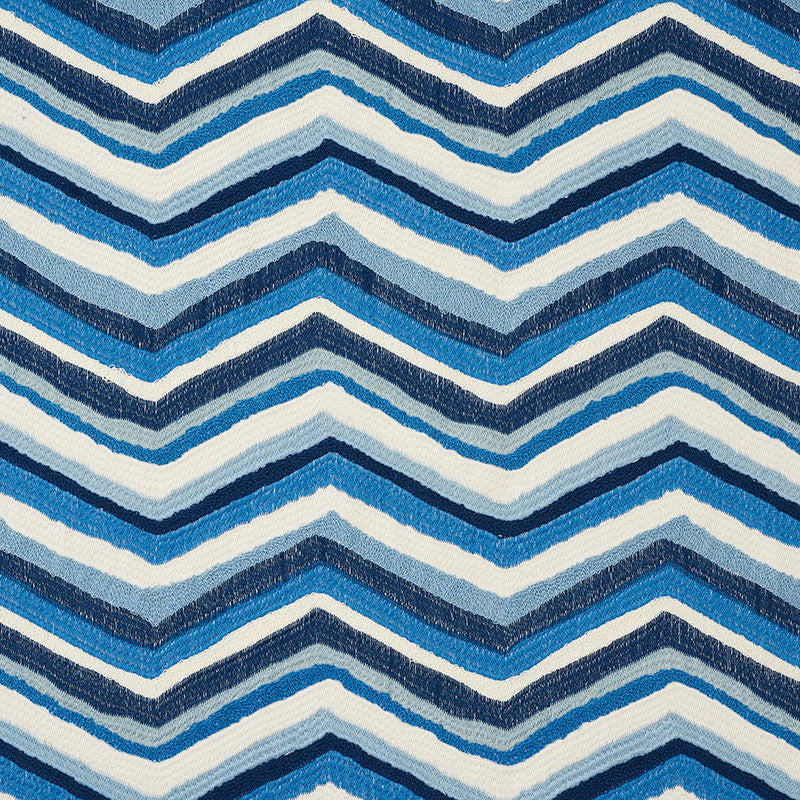 Shasta Embroidery Blue 72471 by Schumacher Designer Fabric OPEN SKY COTTON 73% POLYESTER 27% INDIA MARTINDALE 50,000 </p><p>Repeat: Horizontal: 8 1/2" (22CM) and Vertical: 7 1/2" (19CM) 52 - Swanky Fabrics -