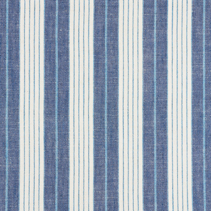 Horst Stripe Delft 72600 by Schumacher Designer Fabric Vogue-Living 45% Viscose, 23% Cotton, 22% Linen, 10% Polyester Martindale 35,000 Horizontal: 4.25 and Vertical: - 55 - Swanky Fabrics -