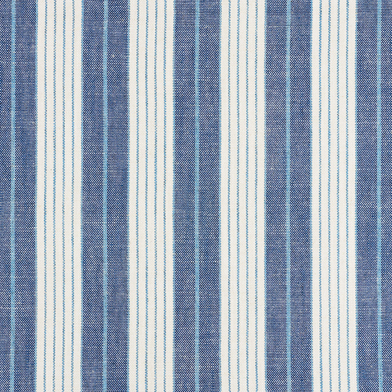 Horst Stripe Delft 72600 by Schumacher Fabric Vogue-Living 45% Viscose, 23% Cotton, 22% Linen, 10% Polyester Martindale 35,000 Horizontal: 4.25 and Vertical: - 55 - Fabric Carolina -
