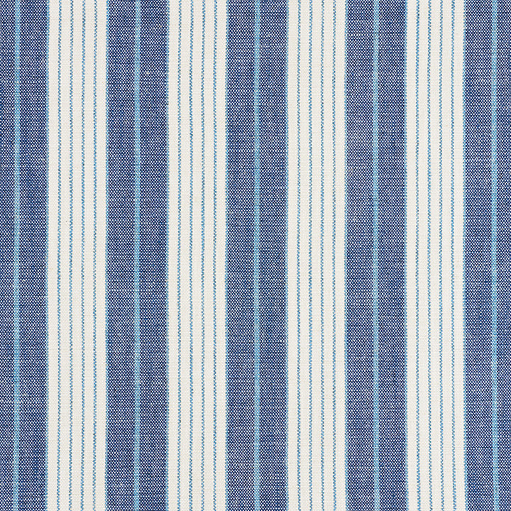 Horst Stripe Delft 72600 by Schumacher Fabric Vogue-Living 45% Viscose, 23% Cotton, 22% Linen, 10% Polyester Martindale 35,000 Horizontal: 4.25 and Vertical: - 55 - Fabric Carolina -