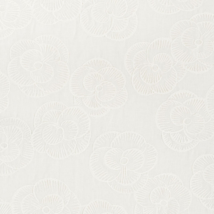 Mona Whitework 72611 by Schumacher Fabric VOGUE LIVING See Sample INDIA - </p><p>Repeat: Horizontal: 26" (66CM) and Vertical: 15" (38CM) 51 1/2" (131CM) - Fabric Carolina -