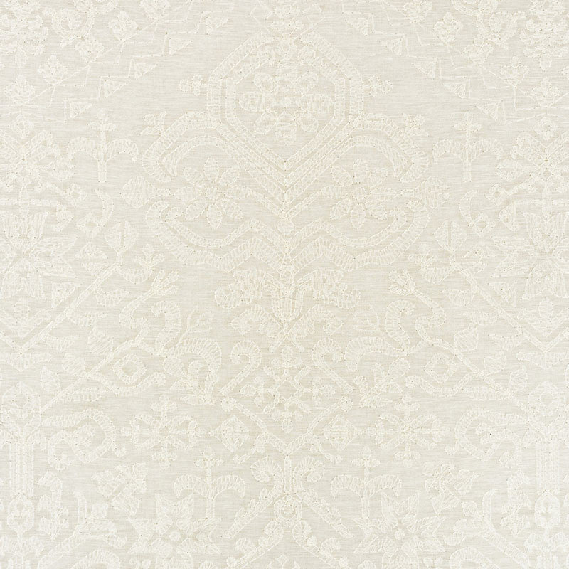 Camilla Sheer Ivory 72660 by Schumacher Fabric SHEERS & CASEMENTS III LINEN 53% POLYESTER 27% INDIA </p><p>Repeat: Horizontal: 21 3/4" (55CM) and Vertical: 31 1/4" (79CM) 52.5 - Fabric Carolina -