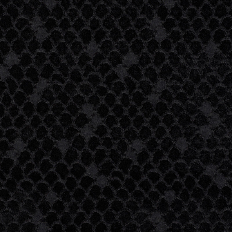 Esther Velvet Onyx 72773 by Schumacher Fabric Cut-Patterned-Velvets 80% Viscose, 17% Cotton, 3% Polyester Martindale 35,000 Horizontal: 13.5 and Vertical: 11 54 - Fabric Carolina -