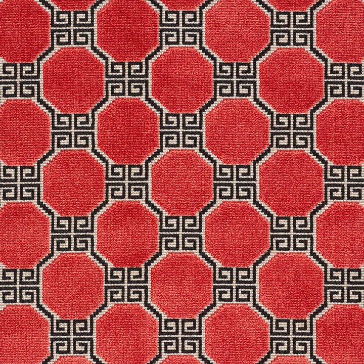 Octavia Velvet Ruby 72796 by Schumacher Fabric Schumacher Fabric Octavia Velvet Ruby 72796Fabric VISCOSE 69% BELGIUM </p><p>Repeat: H: HORZ. 2 1/2" (6CM) , V: VERT. 2 1/2" (6CM) 53 - Fabric Carolina -