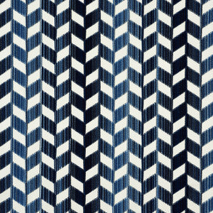 Chevron Strie Velvet Lapis 72811 by Schumacher Fabric