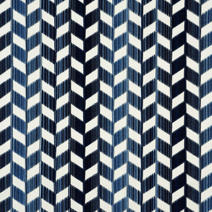 Chevron Strie Velvet Lapis 72811 by Schumacher Fabric CUT & PATTERNED VELVETS POLYESTER 55% COTTON 45% INDIA MARTINDALE 60,000 </p><p>Repeat: Horizontal: 26 1/2" (67CM) and Vertical: 2 1/4" (6CM) 53.5 - Fabric Carolina -