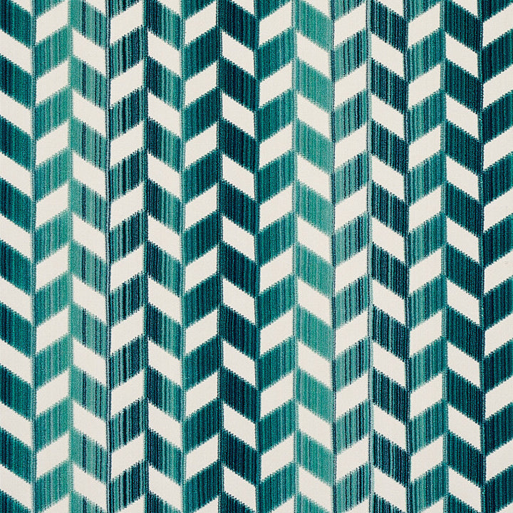 Chevron Strie Velvet Peacock 72813 by Schumacher Fabric Schumacher Fabric Chevron Strie Velvet Peacock 72813Fabric COTTON 45% INDIA </p><p>Repeat: H: HORZ. 2 3/5" (7CM), V: VERT. 2 1/5" (6CM) 55 - Fabric Carolina -