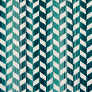 Chevron Strie Velvet Peacock 72813 by Schumacher Fabric