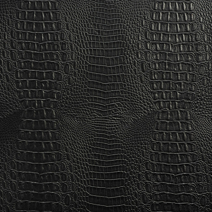 7283 Ebony by Charlotte Designer Fabric Exotics 100% Virgin Vinyl, 34oz. Asia Exceeds 200,000 Wyzenbeek Rubs (Heavy Duty) Horizontal: 10.5" x Vertical: 10.5" 54 Inches - Swanky Fabrics -