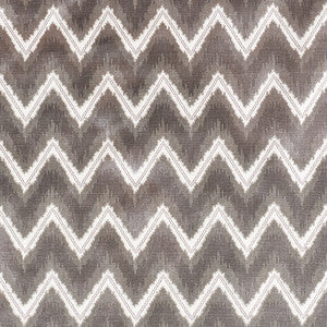 Chevron Velvet Grey 72841 by Schumacher Fabric
