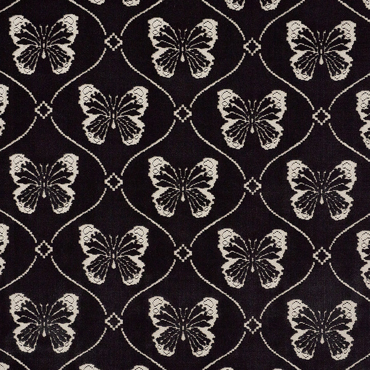 Papillon Velvet Onyx 72960 by Schumacher Fabric Cut-Patterned-Velvets 82% Viscose, 18% Cotton Martindale 20,000 Horizontal: 9 and Vertical: 9 54 - Fabric Carolina -